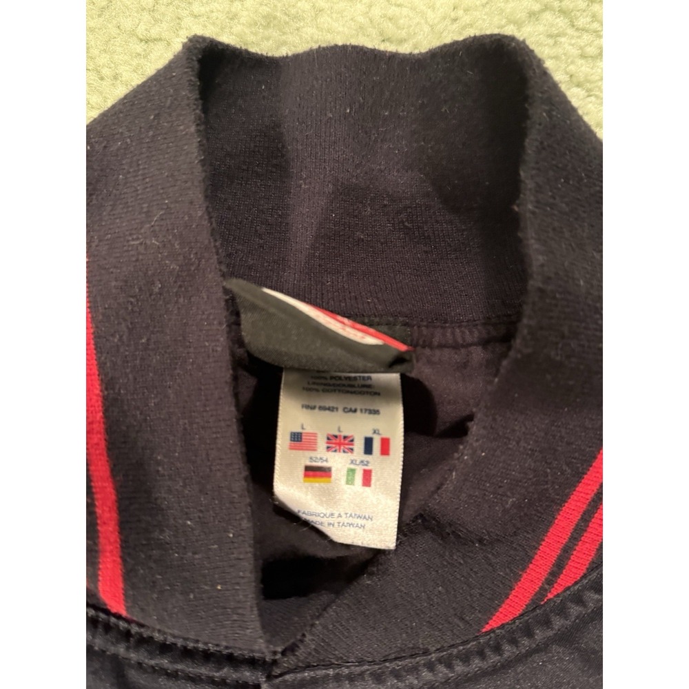 Y2K Reebok Allen Iverson Varsity Jacket sizeLarge Black Red - Picture 4 of 4
